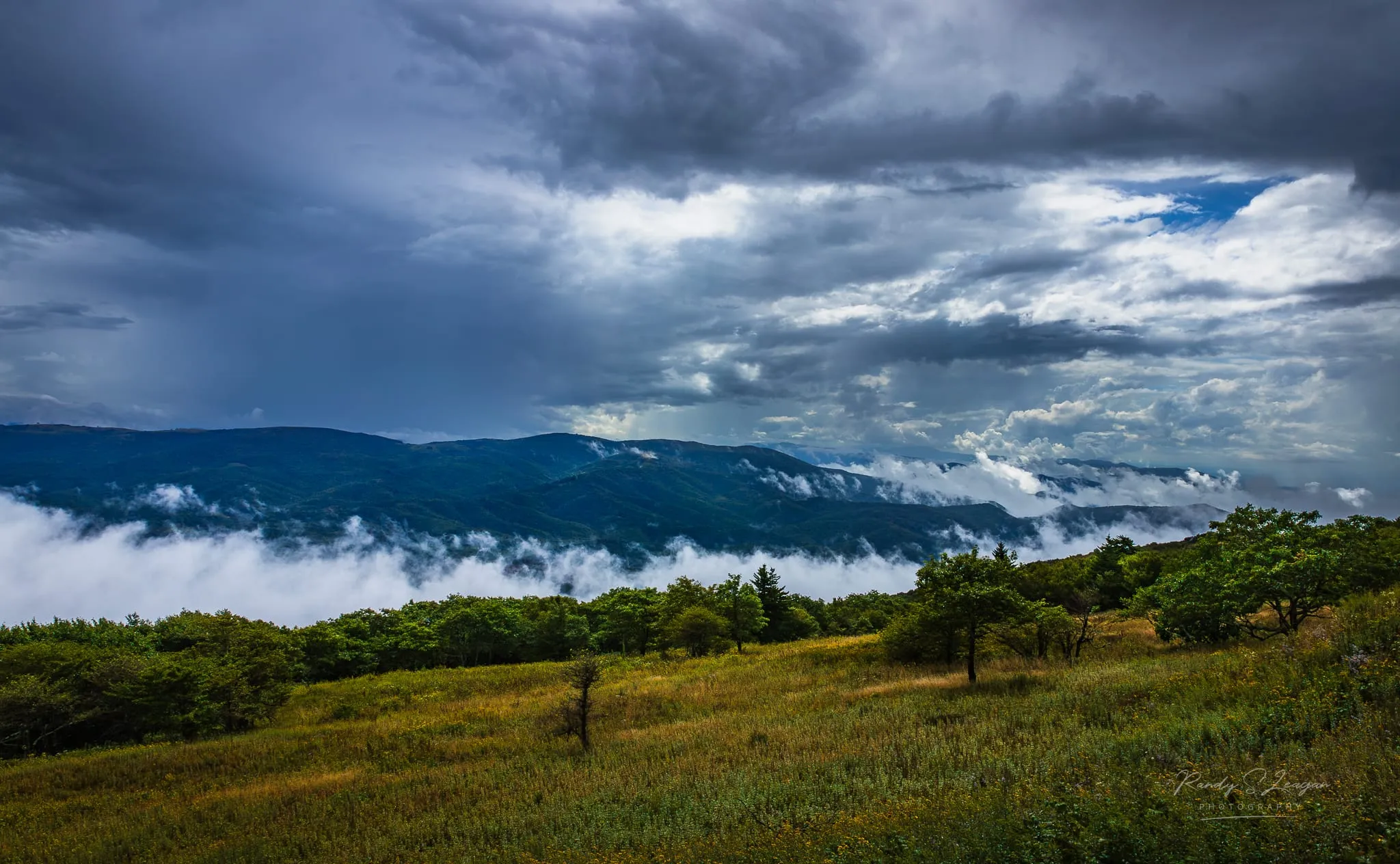 Open grassy balds along the Appalachian Trail near Mount Rogers, Virginia