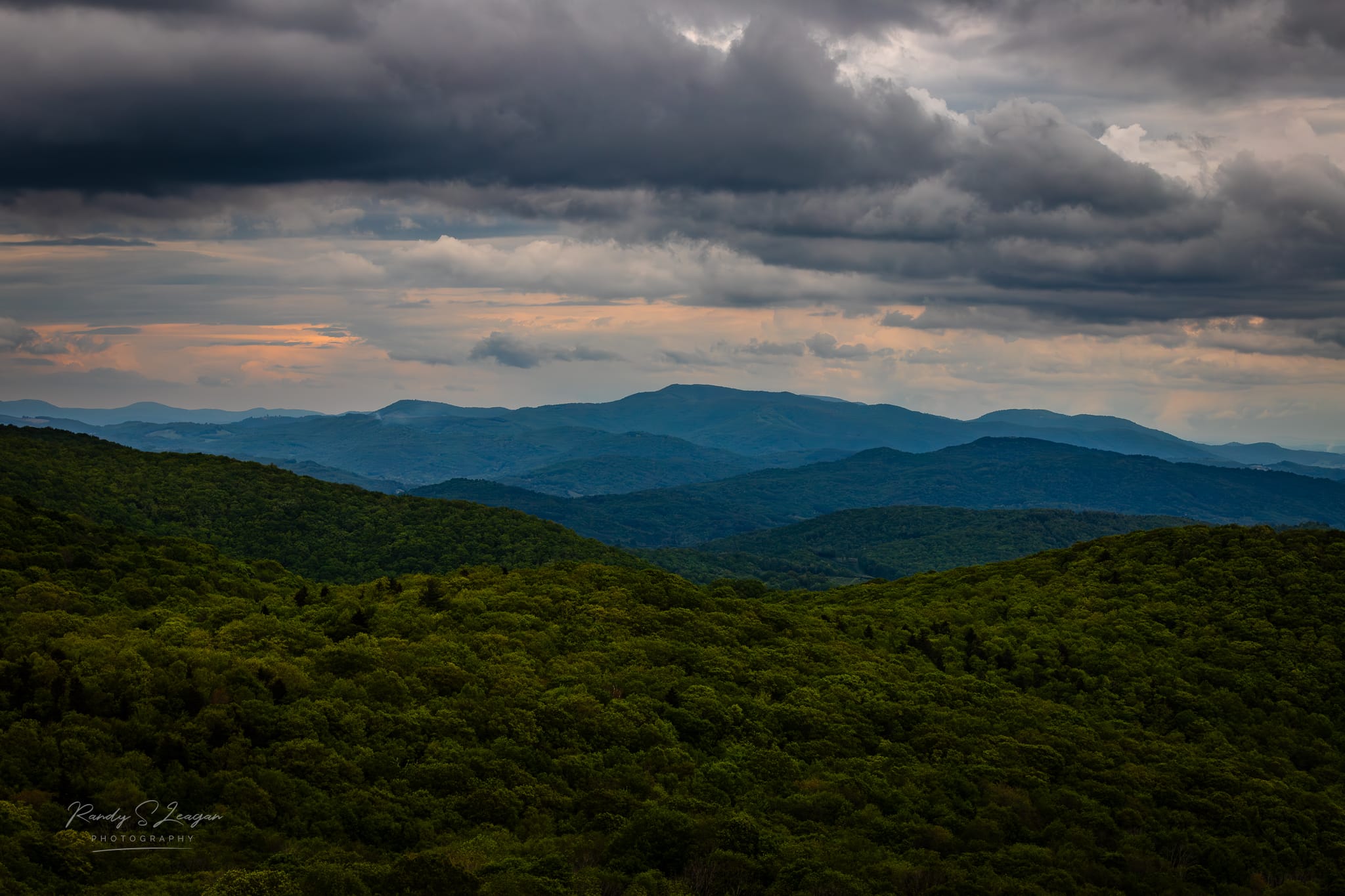 Blue Ridge vista near Whitetop, Virginia